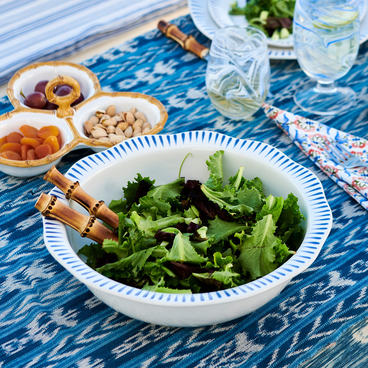 Sitio Stripe 12 Serving Bowl - Delft Blue - Image 4