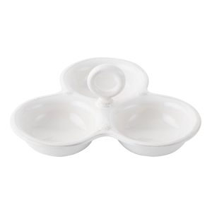 Berry & Thread Triple Bowl Server - Whitewash