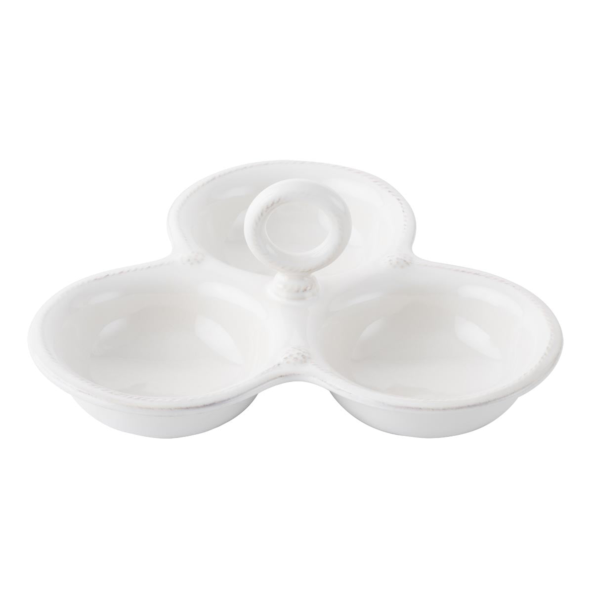 Berry & Thread Triple Bowl Server - Whitewash