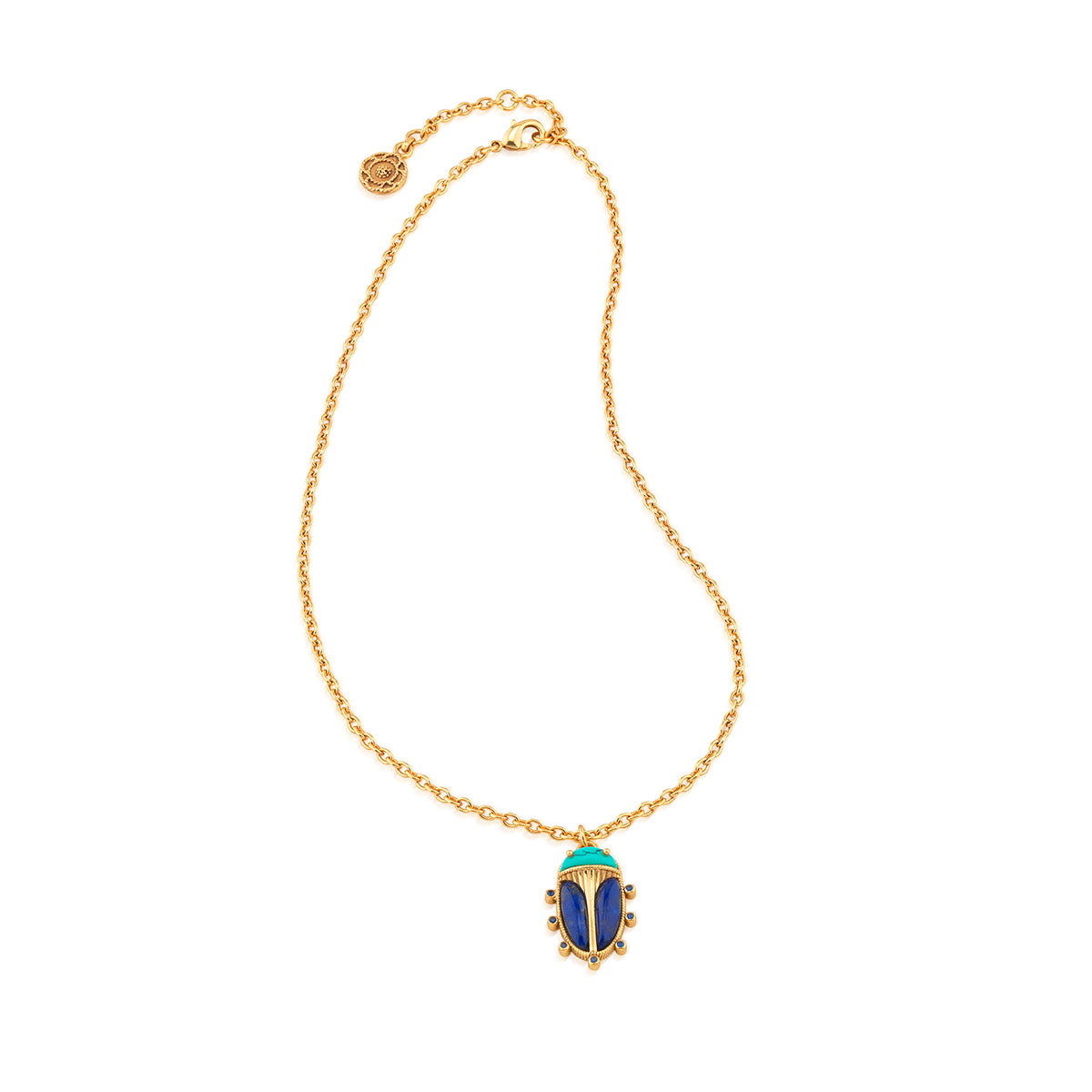 Scarab Charm Necklace. 16+2 - Multi - Image 3