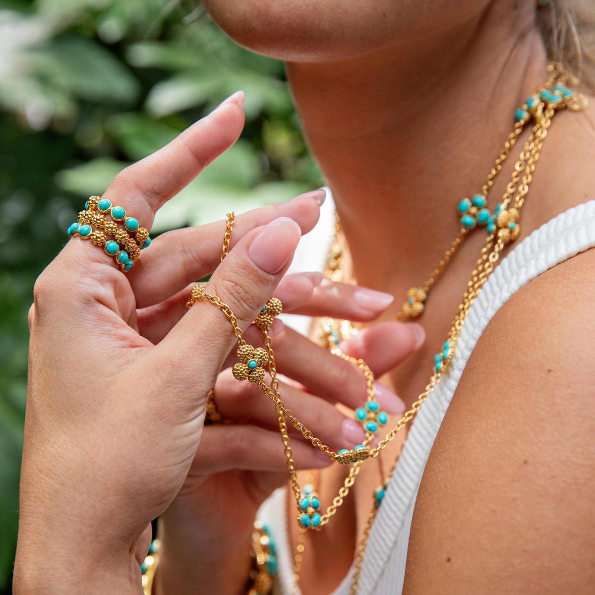 Berry Gem Ring - Turquoise - Image 4