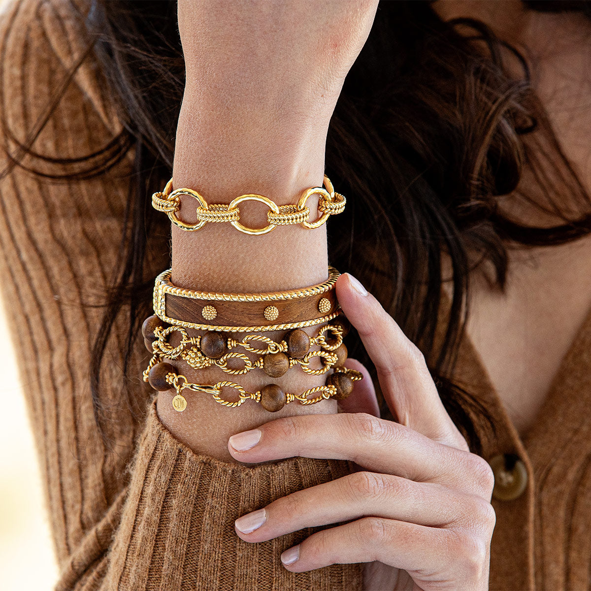 Earth Goddess Chain. 24'' - Teak - Image 3