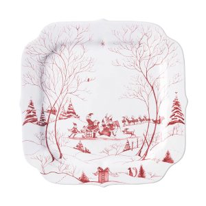 Country Estate Winter Frolic 12 Cookie Tray - Ruby