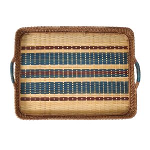 Danish Stripe 21 Tray - Navy