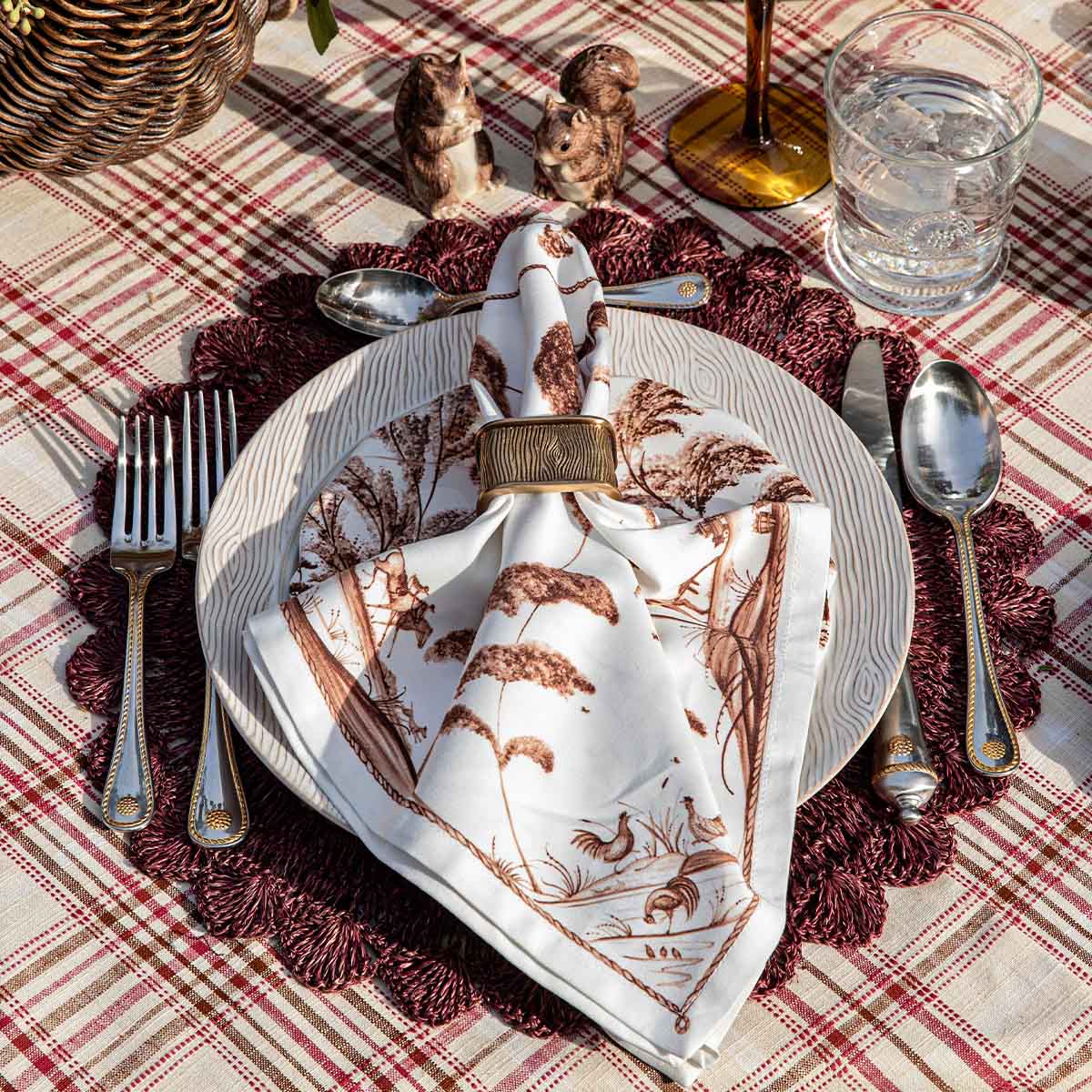 Country Estate Harvest Napkin Set/4 - Sepia - Image 5