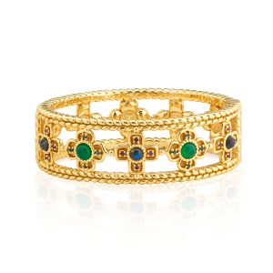 Contessa Hinged Bangle. S/M - Multi