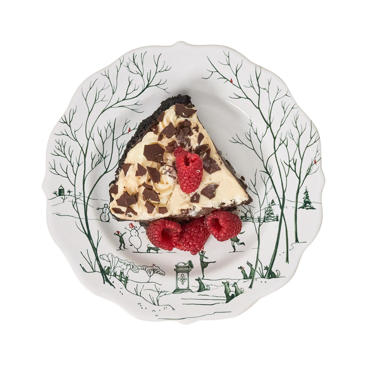 Country Estate Winter Frolic Dessert/Salad Plate - Evergreen - Image 2