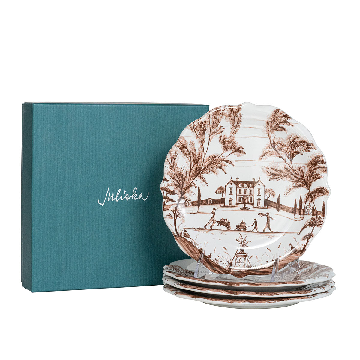 Country Estate Harvest Party Plate Assorted Set/4 - Sepia - Image 2