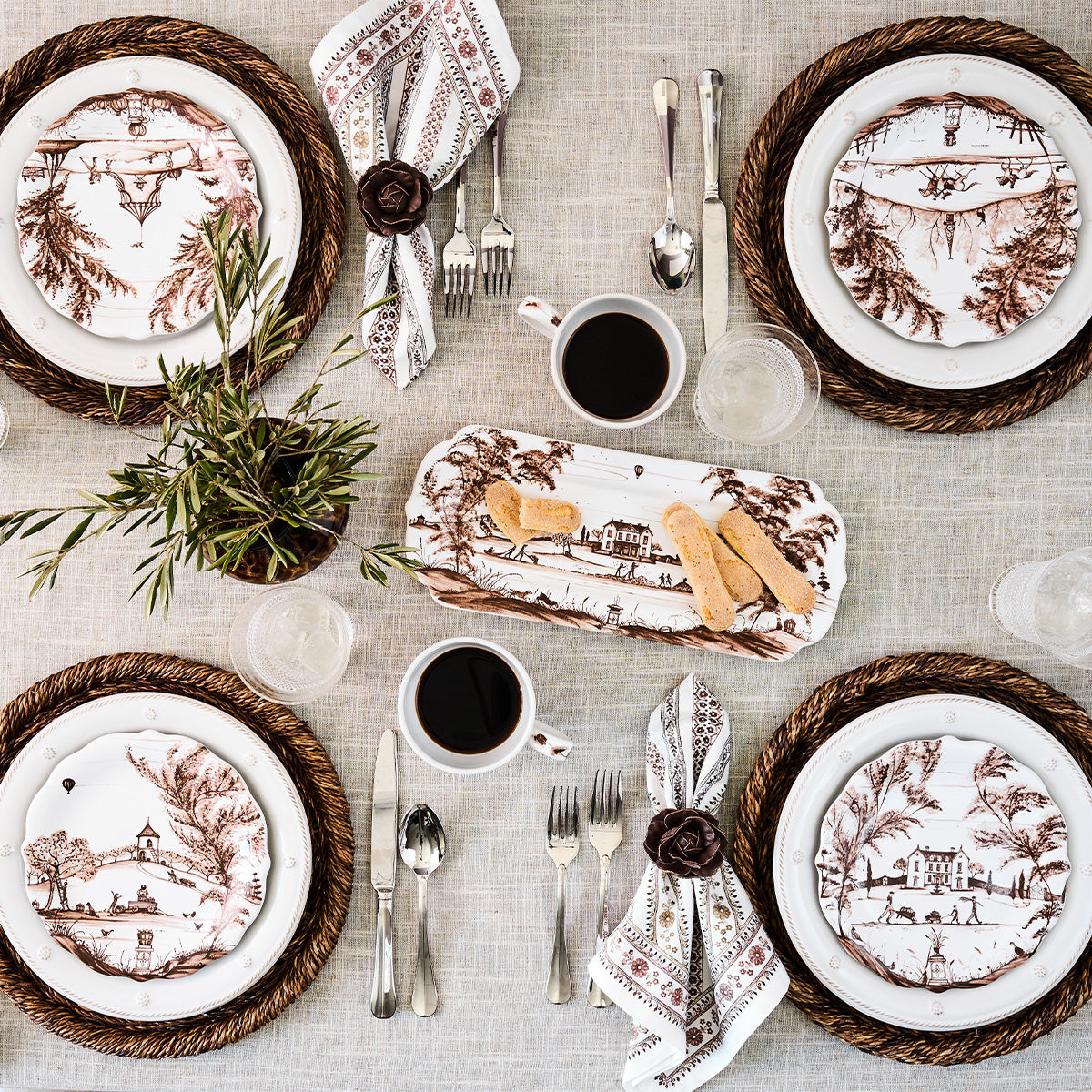 Country Estate Harvest Party Plate Assorted Set/4 - Sepia - Image 6