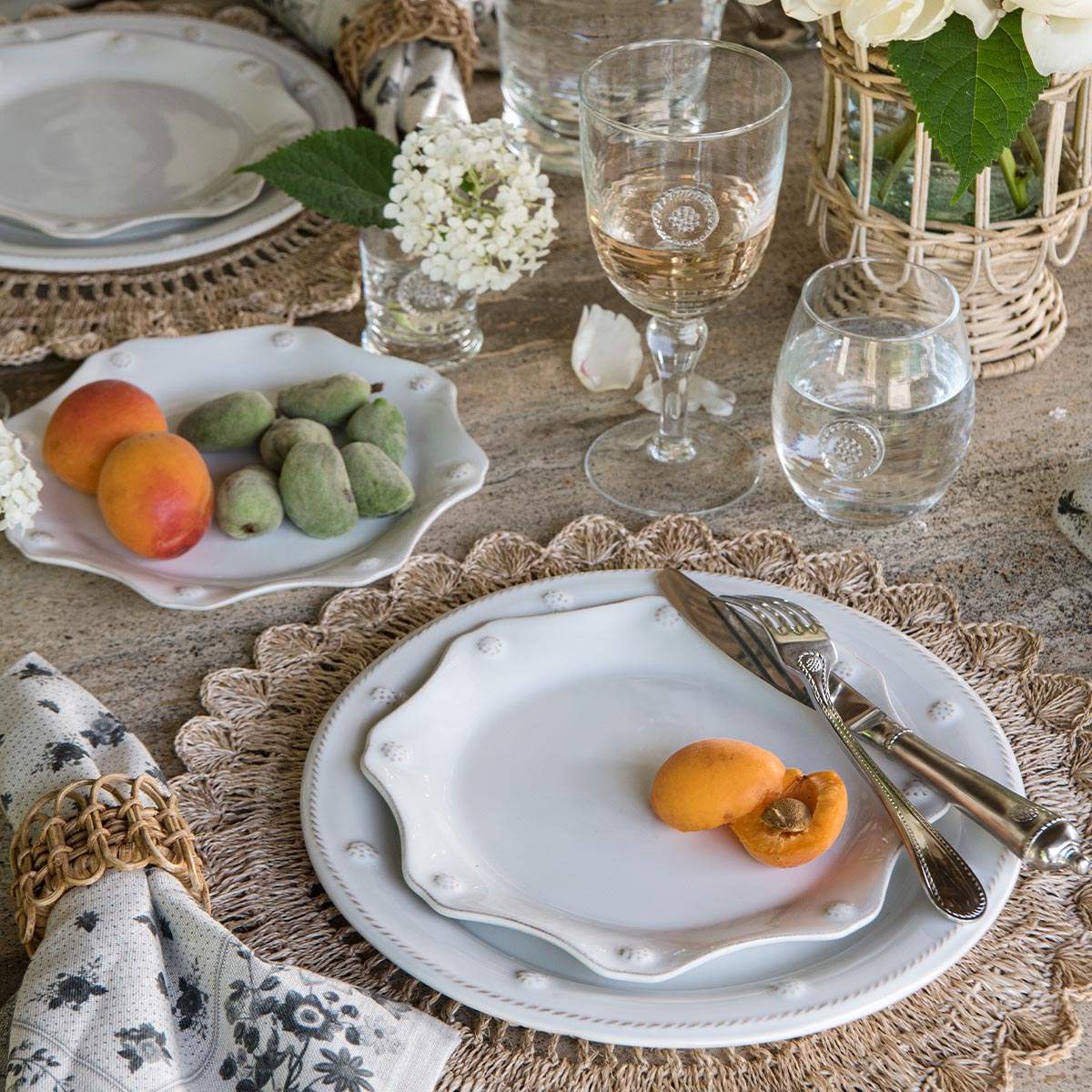 Berry & Thread Scalloped Dessert/Salad Plate - Whitewash - Image 4