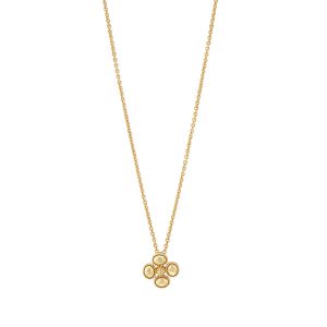 Berry Clover Station Necklace. 16+2 - Gold