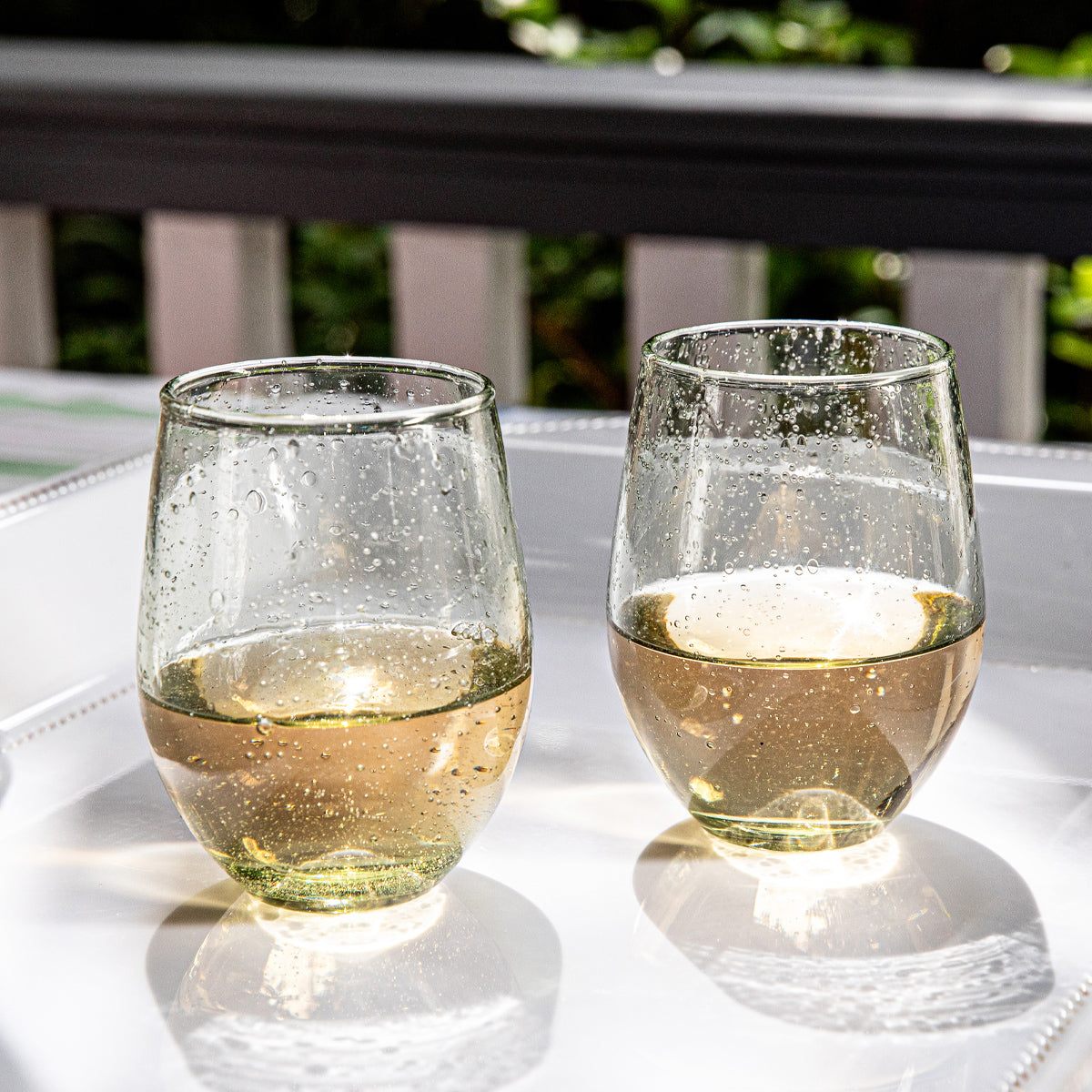 Provence Stemless Wine Glass - Basil - Image 5