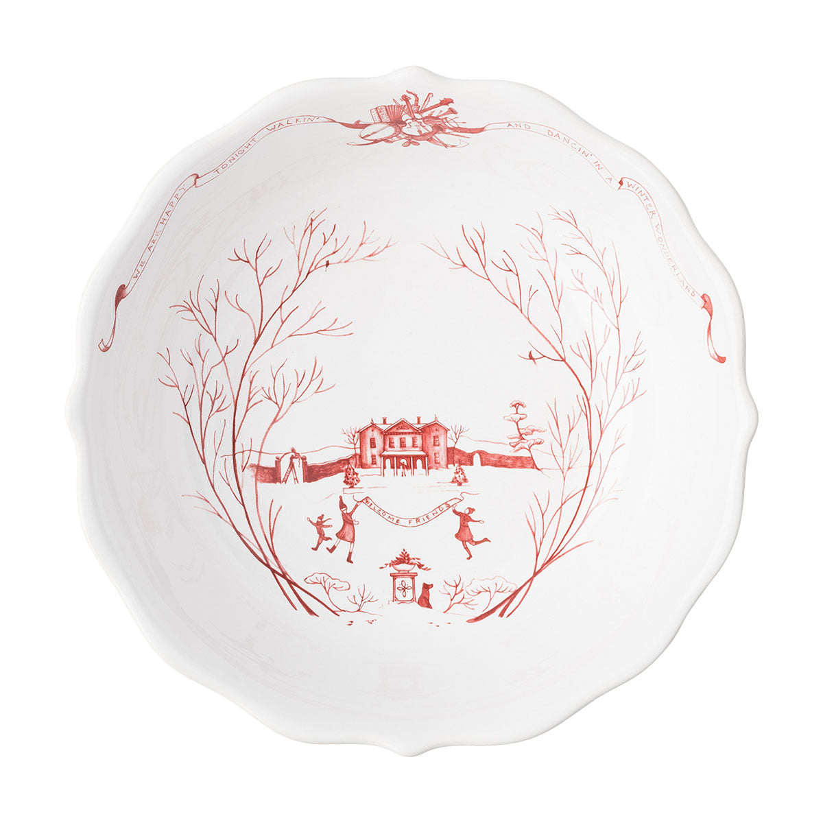 Country Estate Winter Frolic 10 Serving Bowl - Ruby - Image 6