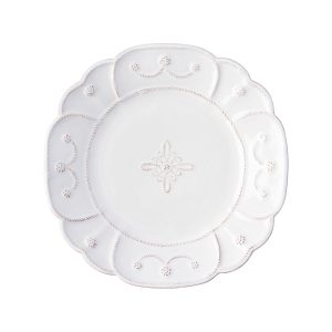 Jardins du Monde Dessert/Salad Plate - Whitewash