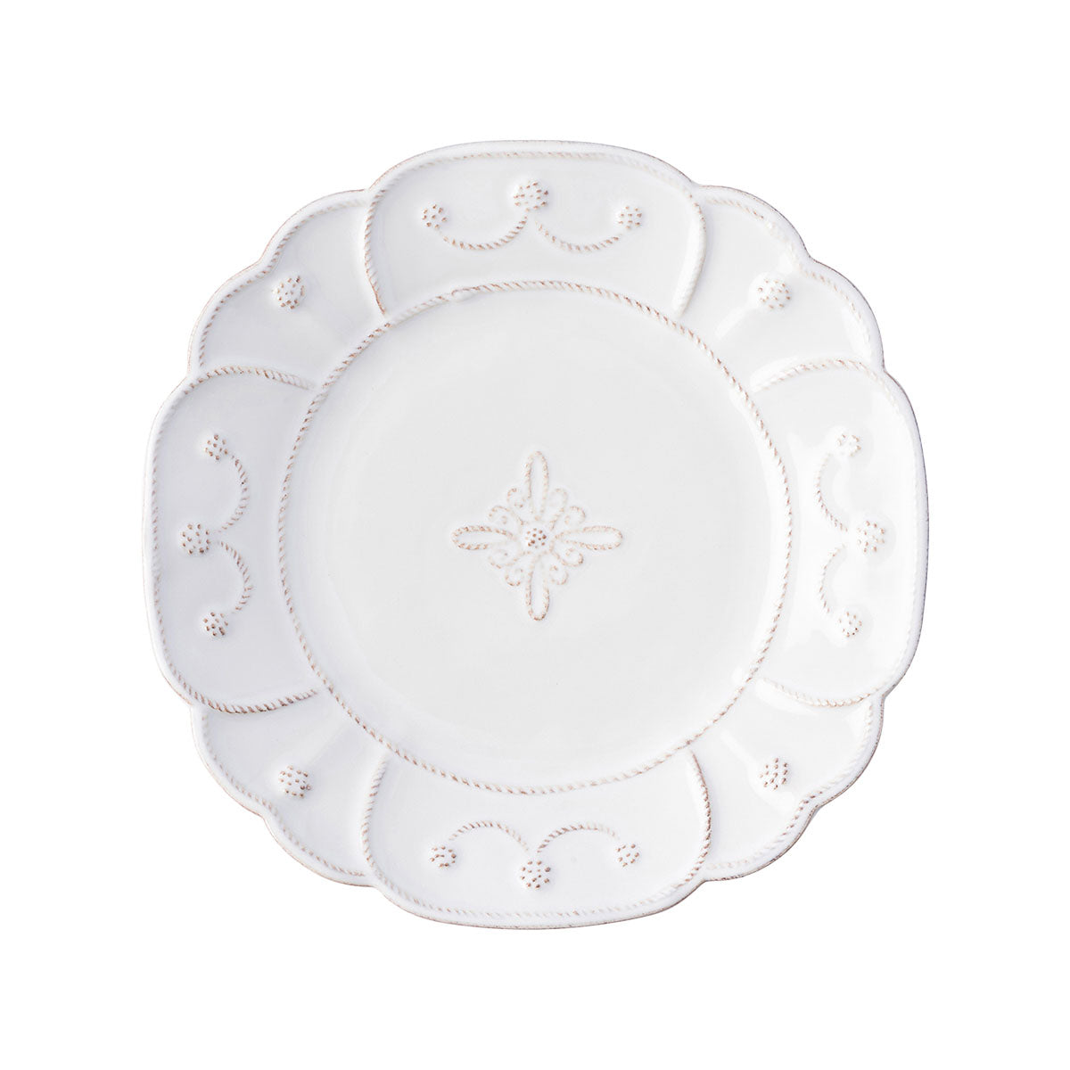 Jardins du Monde Dessert/Salad Plate - Whitewash