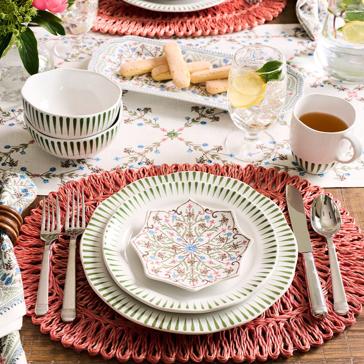 Sitio Stripe Dinner Plate - Basil - Image 4