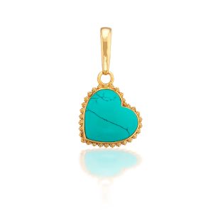 Love Gem Medium Charm/Pendant - Turquoise