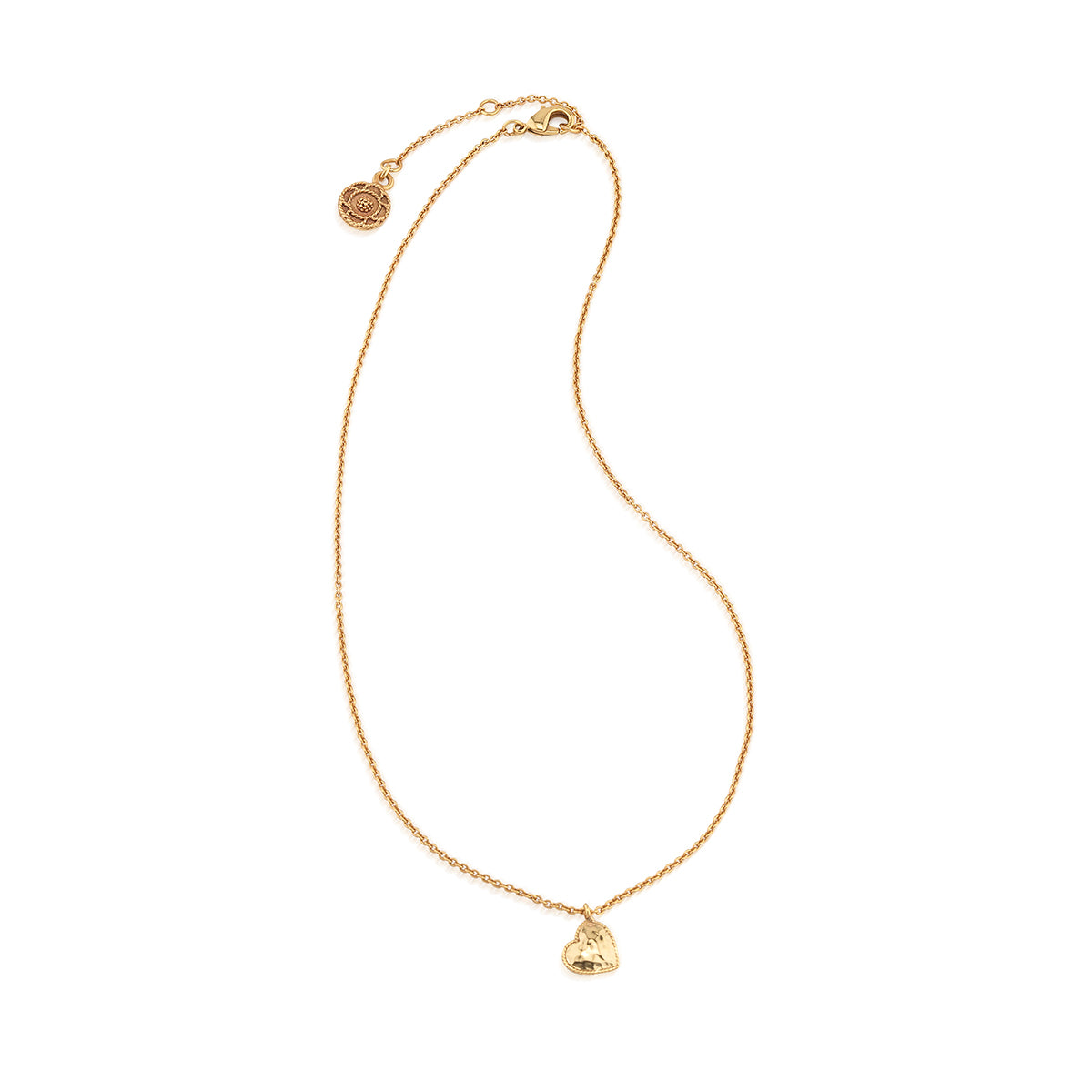 Love Heart Charm Necklace. 16+2 - Gold - Image 4