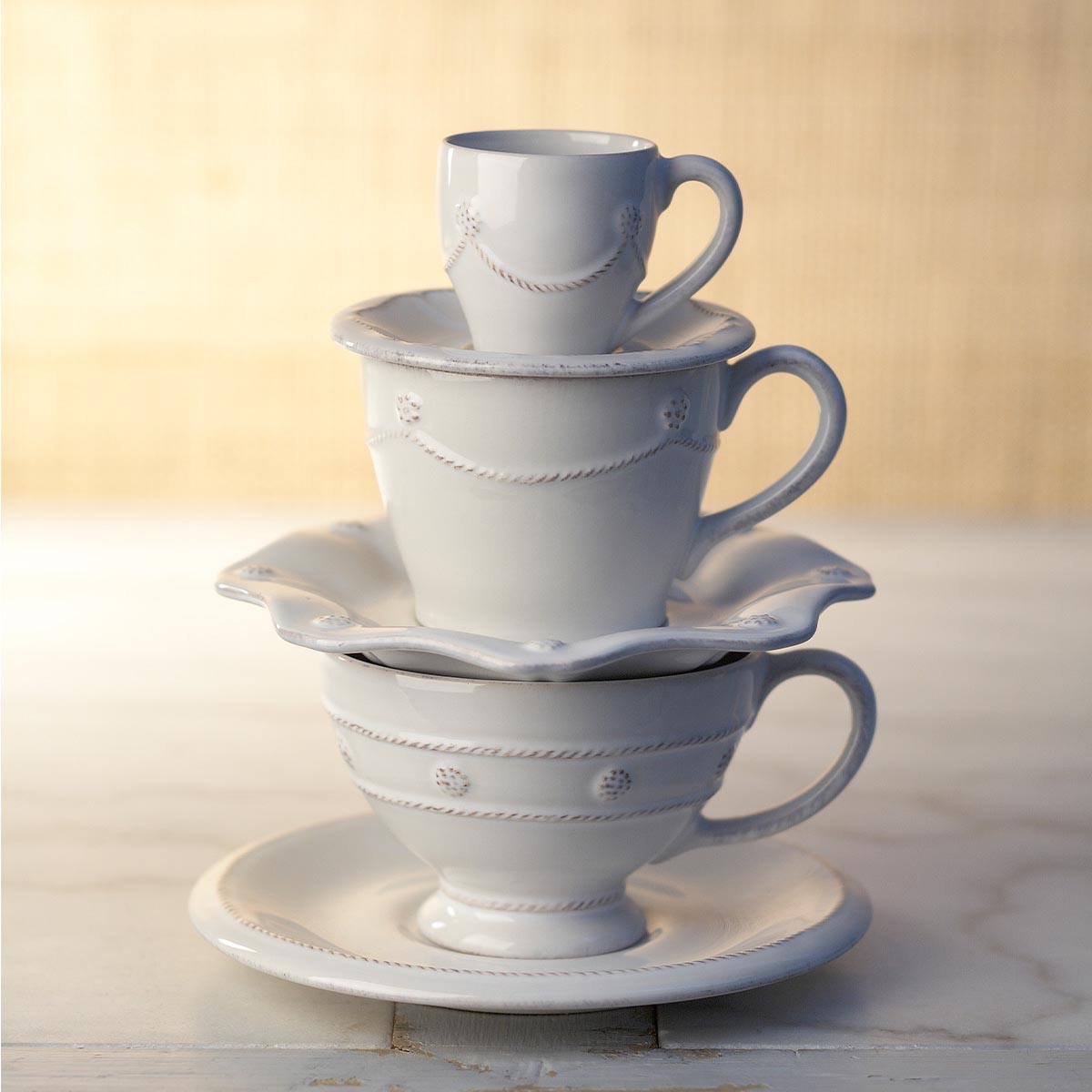 Berry & Thread Scalloped Saucer - Whitewash - Image 2