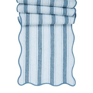 Cabana Stripe 18 x 90 Table Runner - Ocean