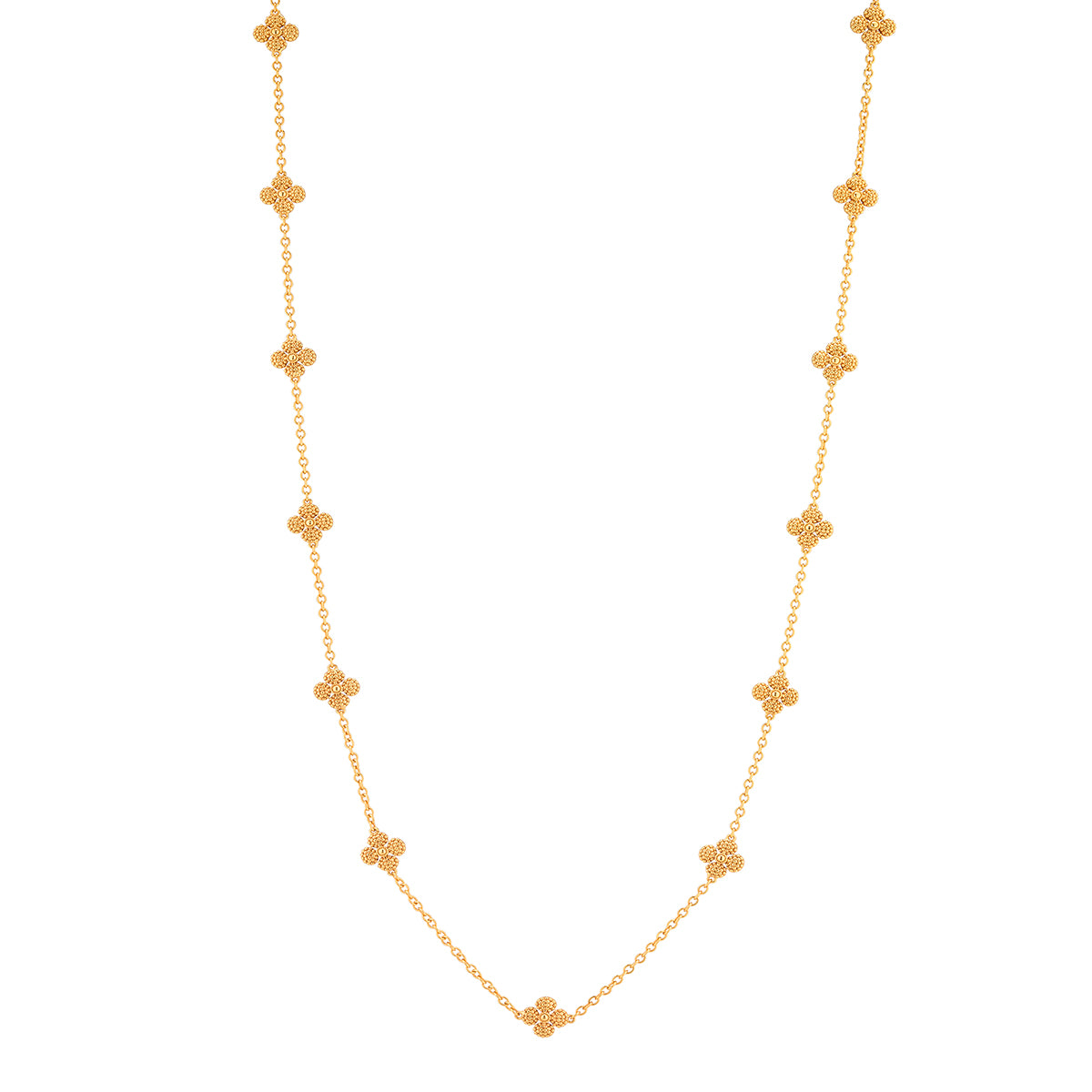 Berry Clover Double Sided Necklace. 34 - Gold - Image 2