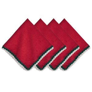 Isadora Napkin Set/4- Red