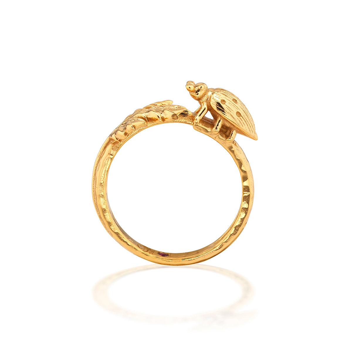 Meadow Walk Ladybug Ring - Gold - Image 3