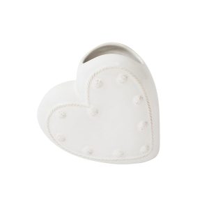 Berry & Thread 6 Heart Vase - Whitewash