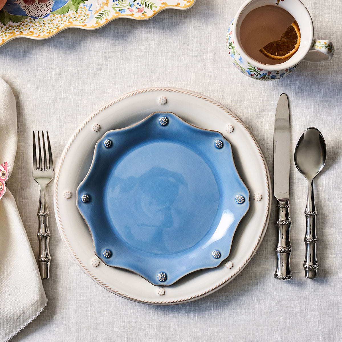 Berry & Thread Scalloped Dessert/Salad Plate - Chambray - Image 3