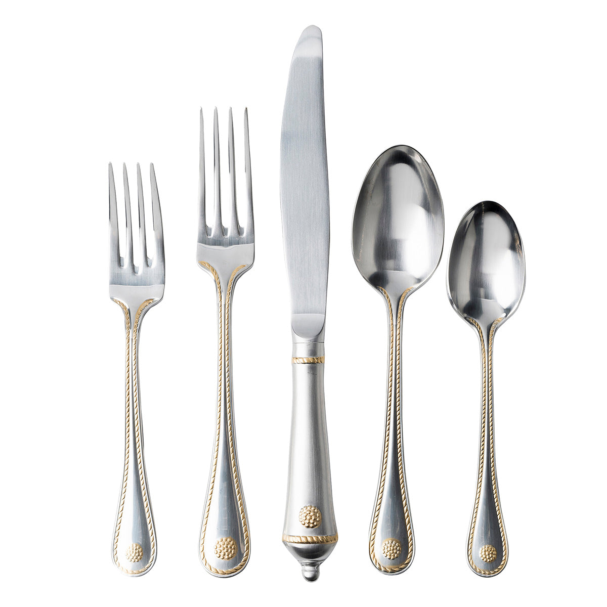Berry & Thread 20pc Place Setting - Bright Satin with Gold - Image 2