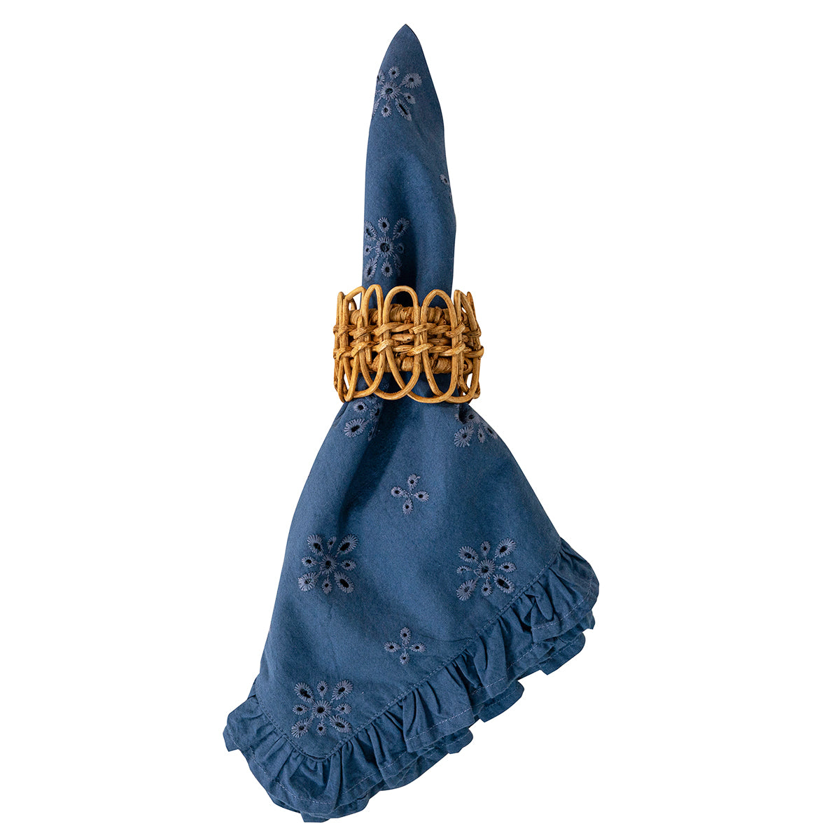 Eyelet Napkin - Navy - Image 2