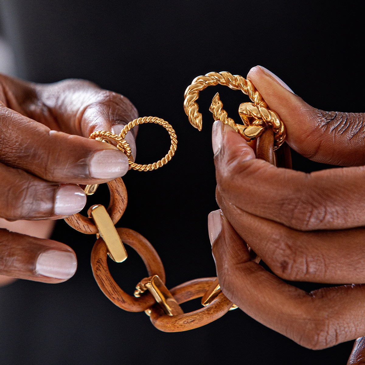 Rope Link Clasp Extender - Gold - Image 3