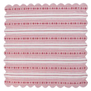 Villa Stripe 52 Square Tablecloth - Red