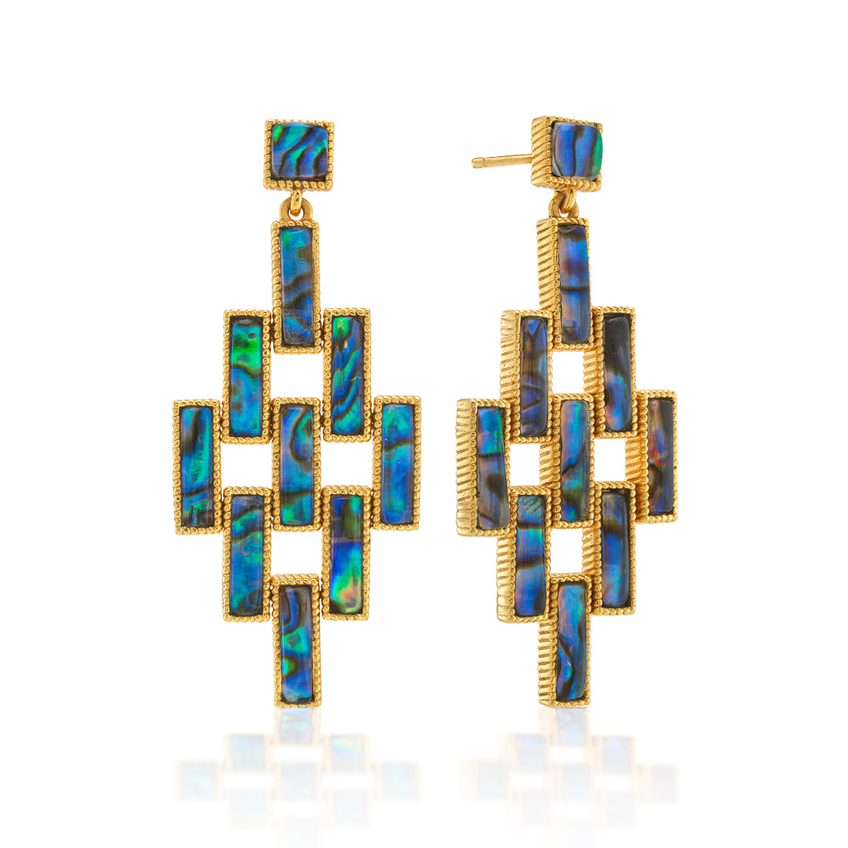 Pathway Post Drop Earrings - Abalone