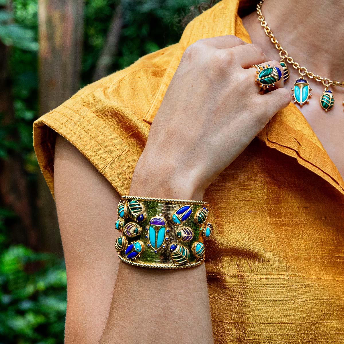 Scarab Family Reunion Cuff - Multi - Image 5