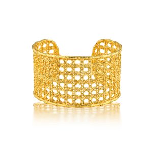 Veranda Caning Cuff - Gold