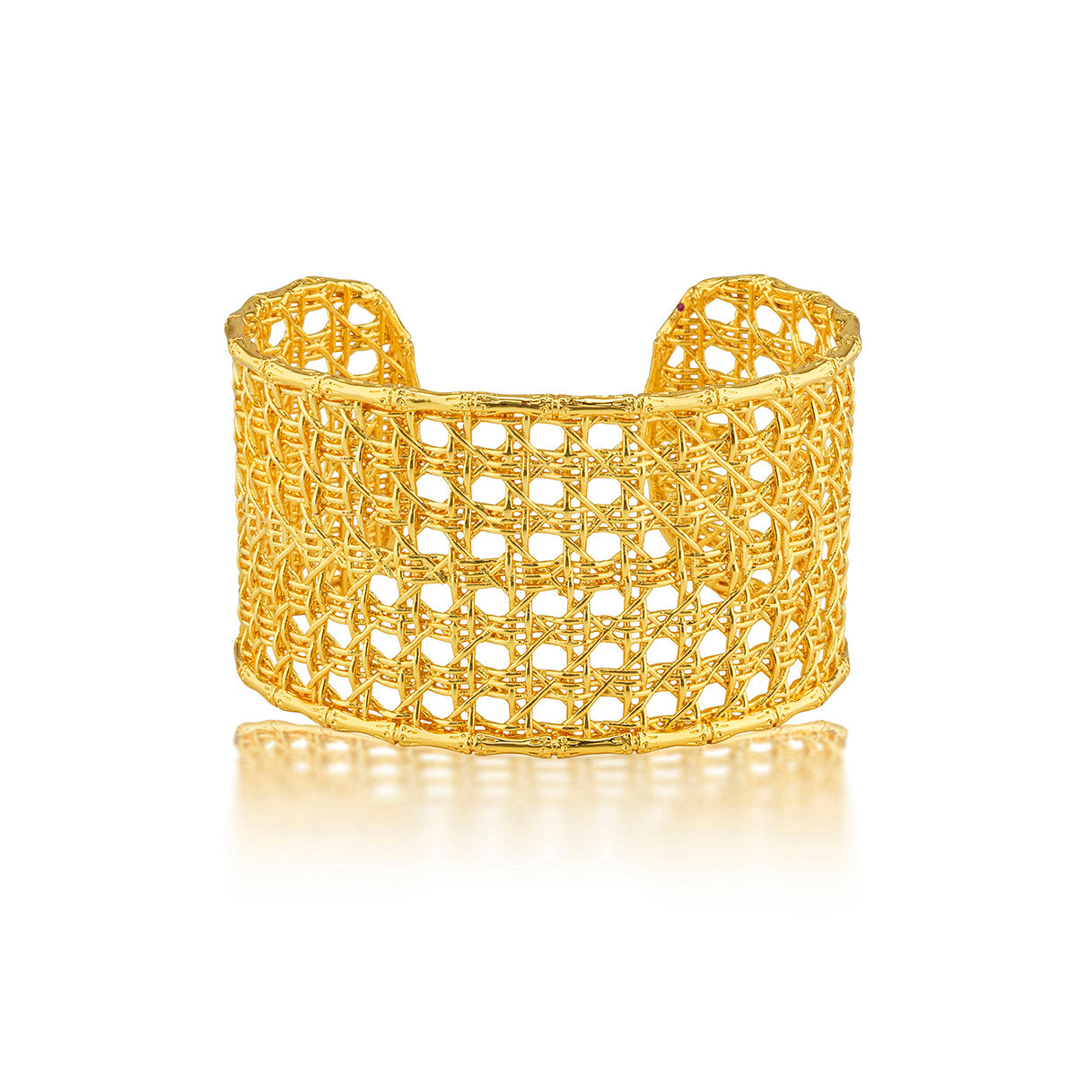 Veranda Caning Cuff - Gold