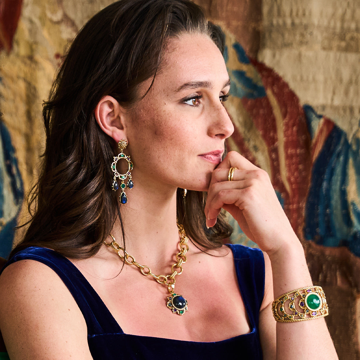 Contessa Belle Nuit Dangle Earrings - Multi - Image 2