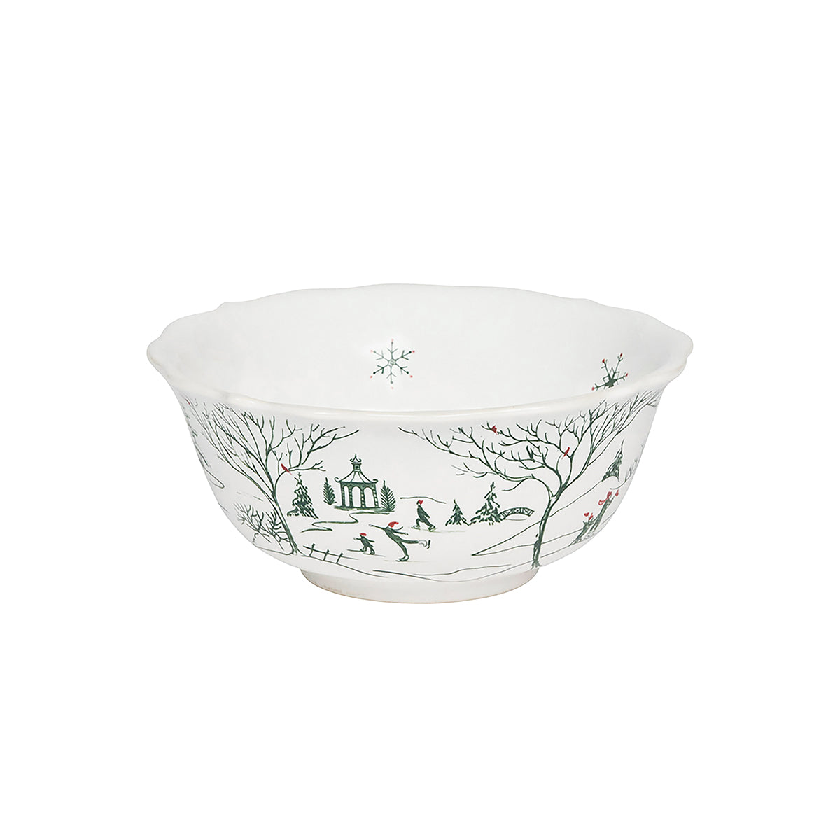 Country Estate Winter Frolic Cereal/Ice Cream Bowl - Evergreen - Image 3