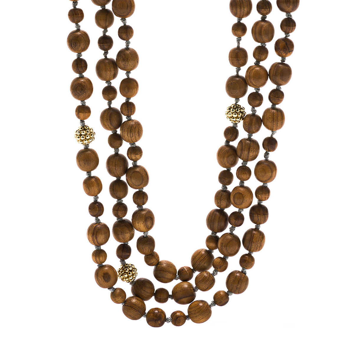 Berry Beads Necklace. 34'' - Teak