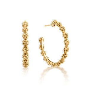 Berry Icon Medium Hoop Earrings - Gold
