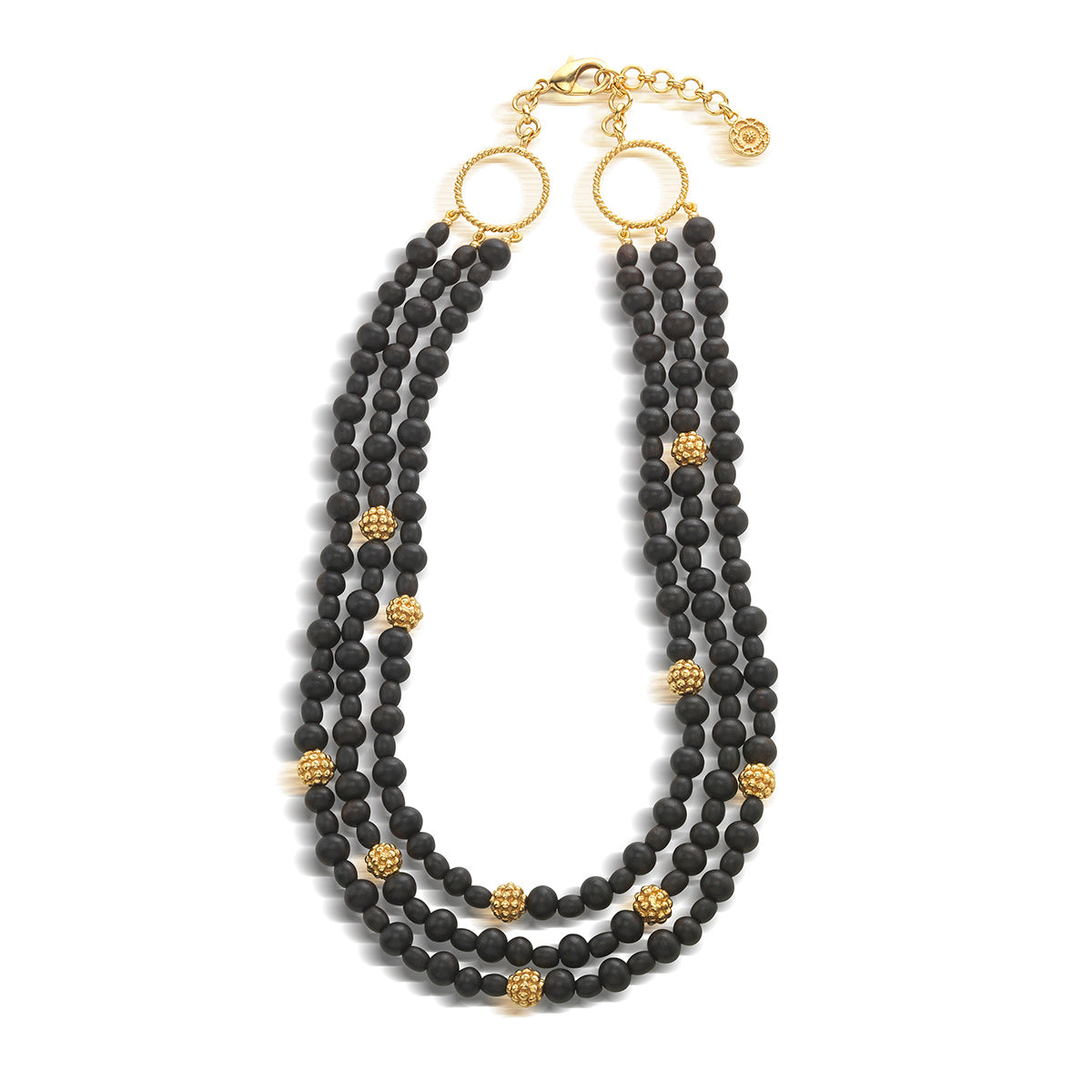 Berry 3-Strand Necklace. 18+2 - Ebony - Image 3