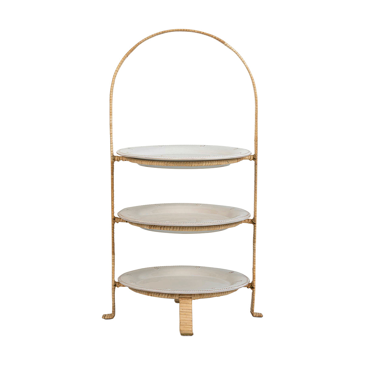Provence Rattan Triple Tiered Server - Whitewash - Image 2