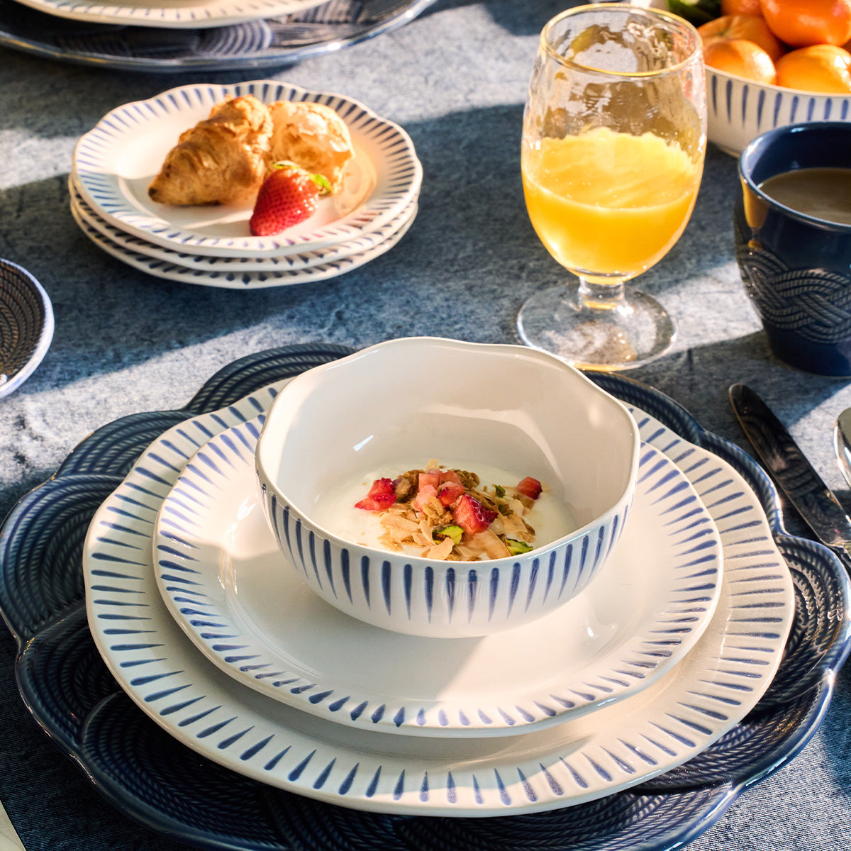 Sitio Stripe Dinner Plate - Delft Blue - Image 5