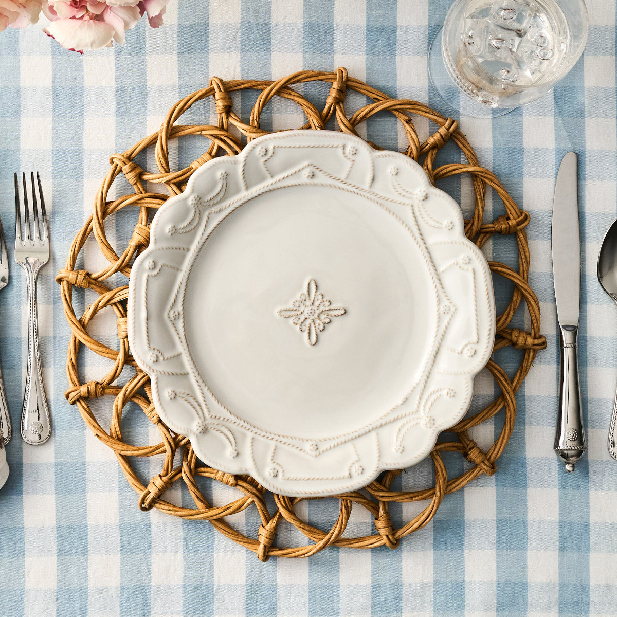 Jardins du Monde Dinner Plate - Whitewash - Image 3