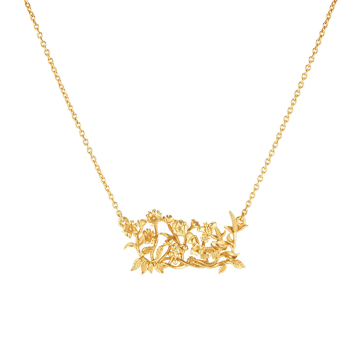 Meadow Cluster Necklace. 16 - Gold