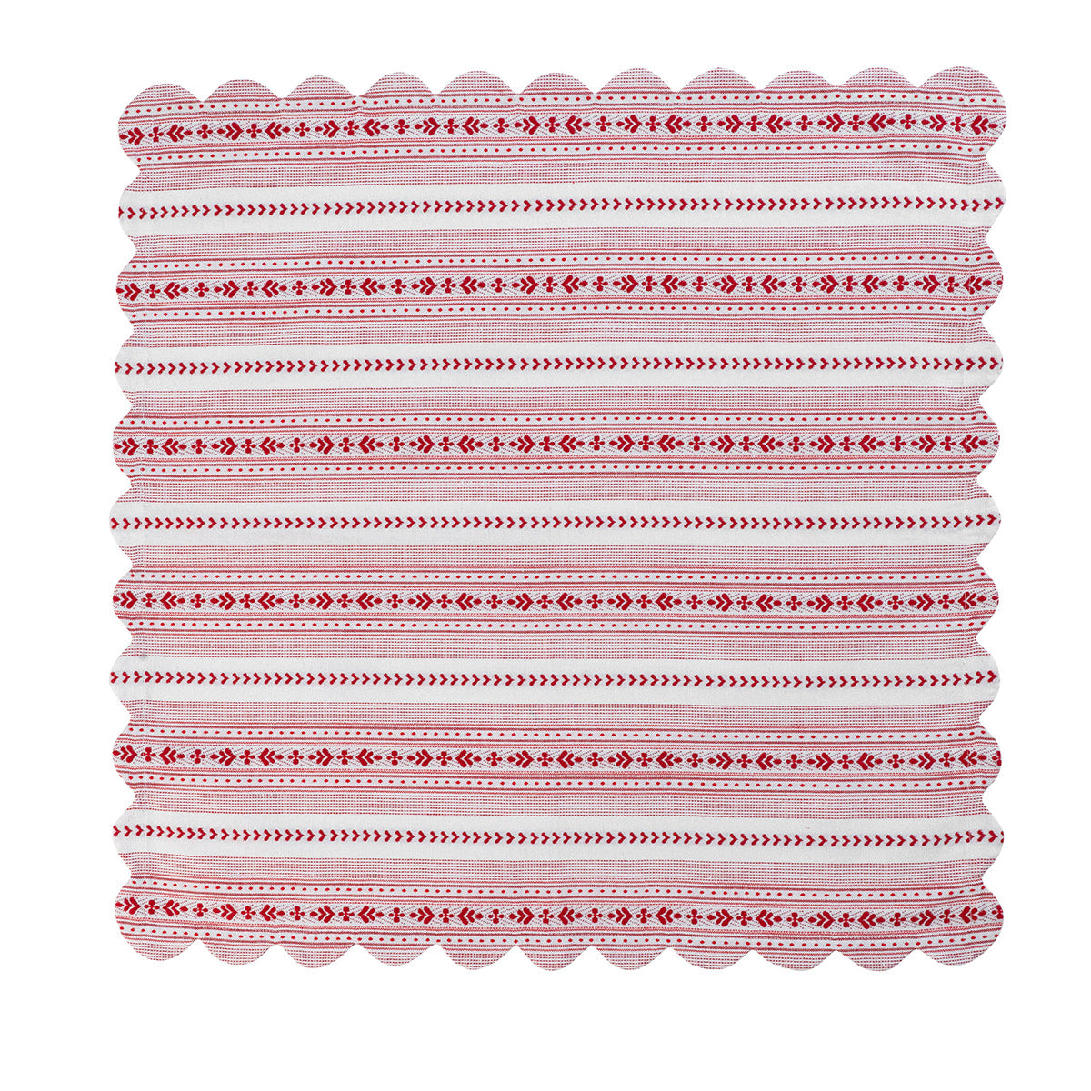 Villa Stripe Napkin Set/4 - Red - Image 3