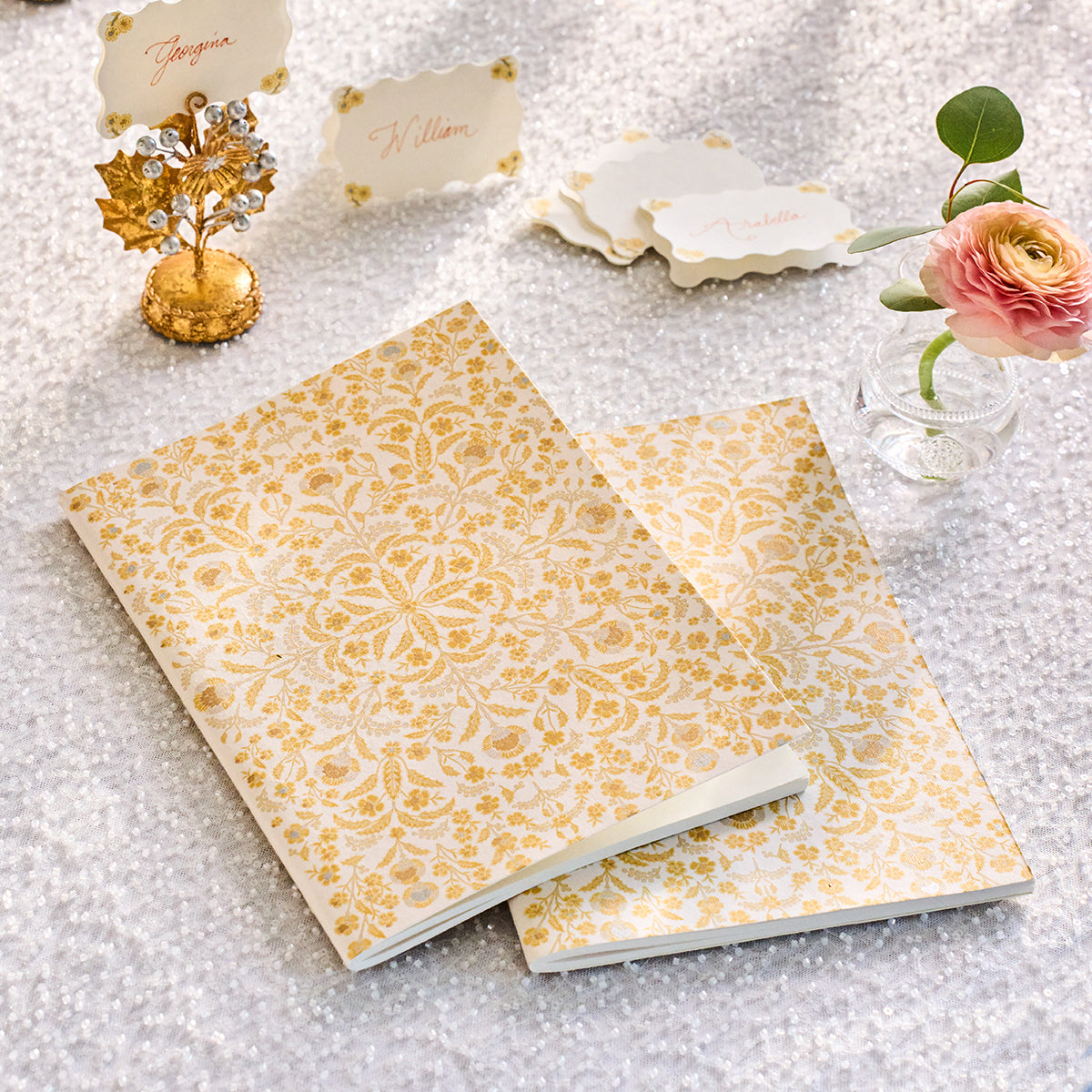 Berry & Thread Thistle 7 x 10 Paper Journal - Gold/Silver - Image 3