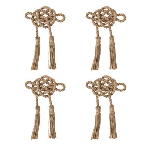 Mystic Knot Napkin Ring Set/4 - Taupe