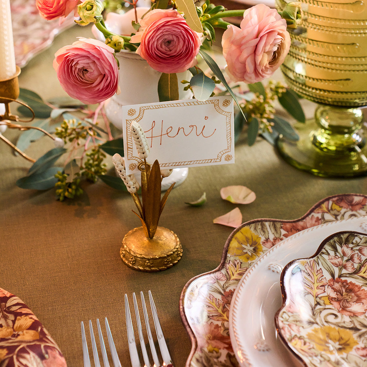 Berry & Thread Place Card Set/12 - Gold - Image 5